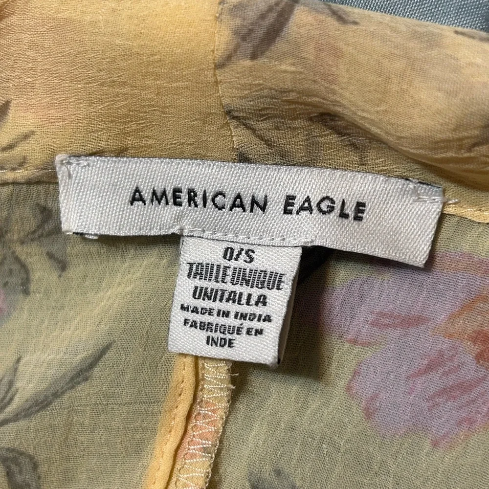 American Eagle Outfitters Yellow Floral Kimono - Picture 4 of 4